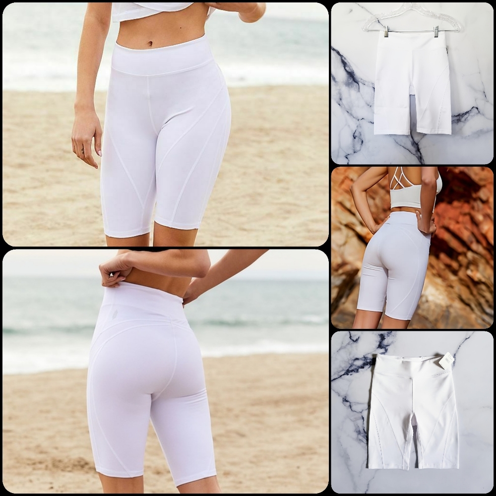 NWT FP Movement Biker Baby Shorts in White